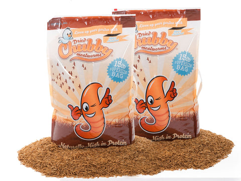 30Lbs Chubby Dried Mealworms - Chubby Mealworms